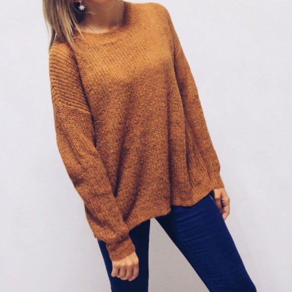 H.A.M. Sweaters - Pumpkin patch Lace up wool blend sweater